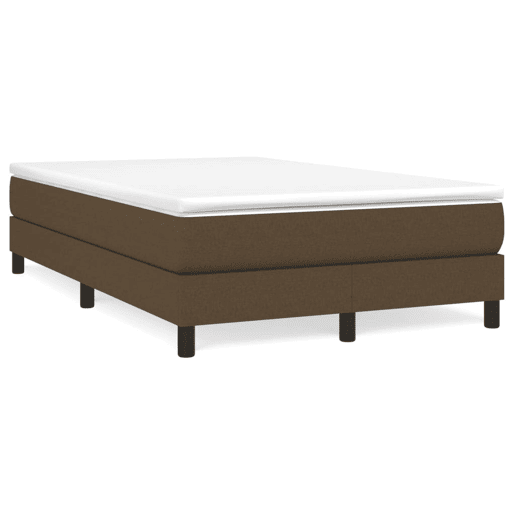 Estrutura de Cama de casal moderno com molas 120x200 cm tecido castanho-escuro