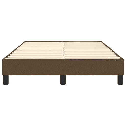 Estrutura de Cama de casal moderno com molas 120x200 cm tecido castanho-escuro