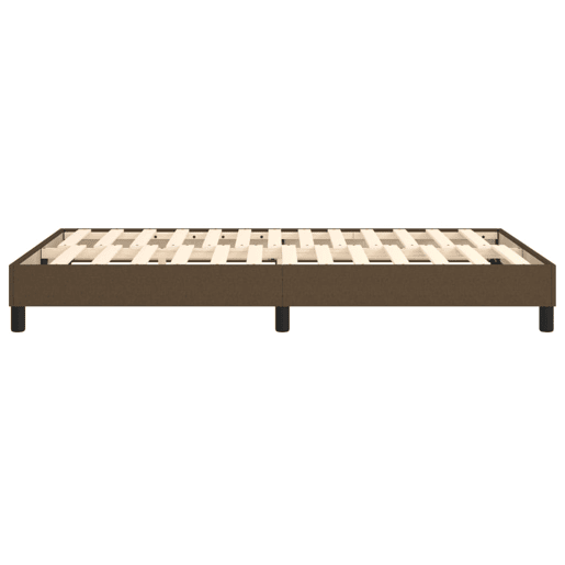 Estrutura de Cama de casal moderno com molas 120x200 cm tecido castanho-escuro