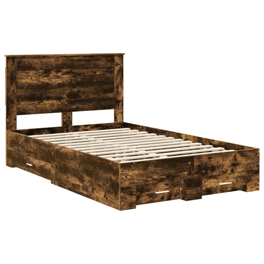Estrutura da Cama de casal moderno para adultos com gaveta com cabeceira Madeira processada