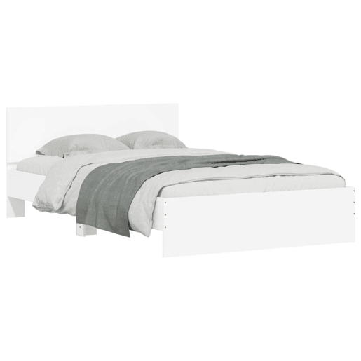 Estrutura de Cama de casal moderno com cabeceira 120x190 cm branco