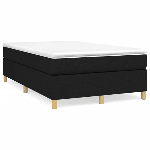 Estrutura de Cama de casal moderno com molas 120x200 cm tecido preto