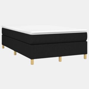 Estrutura de Cama de casal moderno com molas 120x200 cm tecido preto