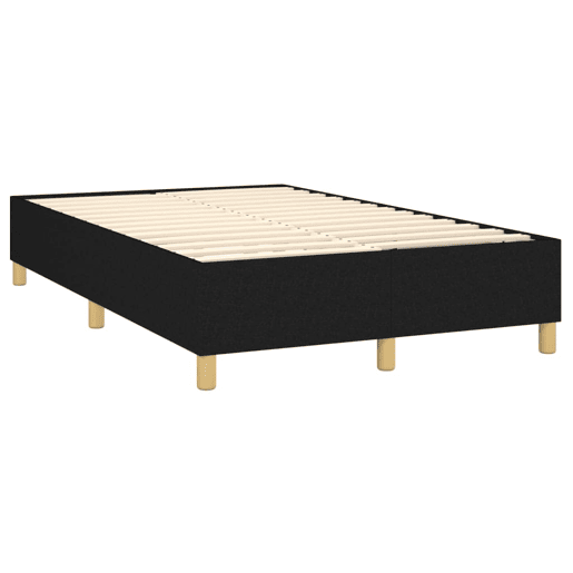 Estrutura de Cama de casal moderno com molas 120x200 cm tecido preto