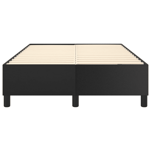 Estrutura de Cama de casal moderno com molas 120x200 cm couro artificial preto