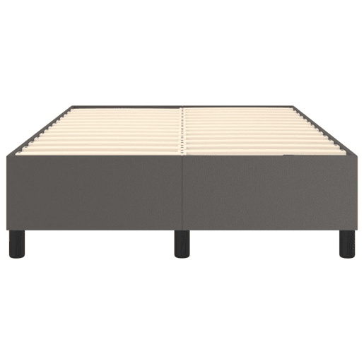 Estrutura de Cama de casal moderno com molas 120x200 cm couro artificial cinzento