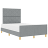 Estrutura da Cama de casal simple Cinzento-claro 120 x 200 cm tecido