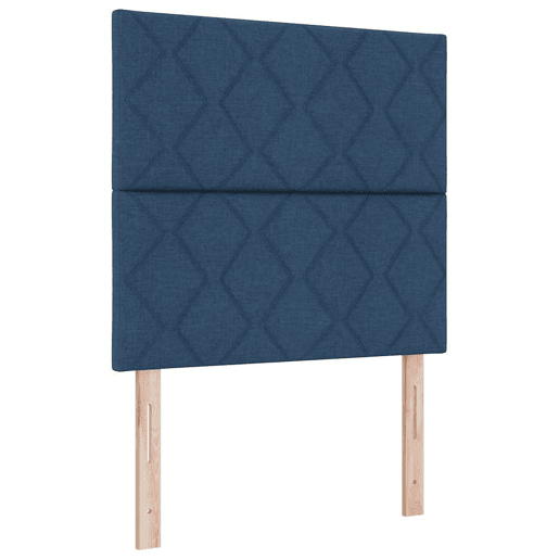 Estrutura da Cama de casal simple com cabeceira Azul 120 x 200 cm tecido