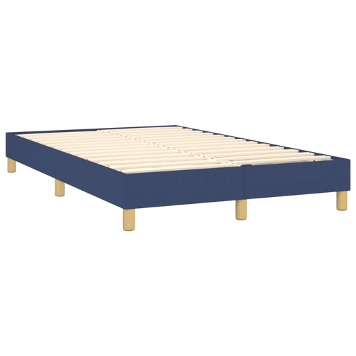 Estrutura de Cama de casal moderno com molas 120x200 cm tecido azul