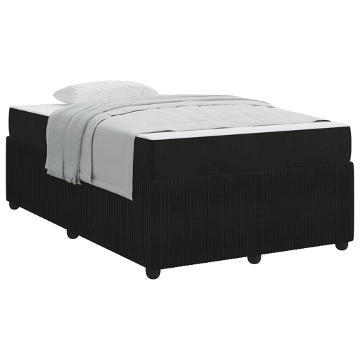 Estrutura da Cama de casal moderno com colchão Preto 120 x 190 cm tecido