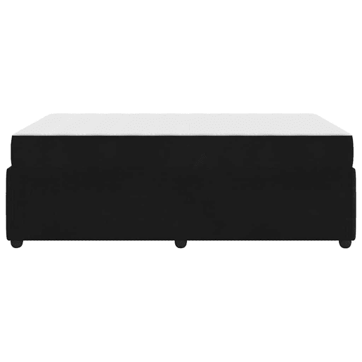 Estrutura da Cama de casal moderno com colchão Preto 120 x 190 cm tecido