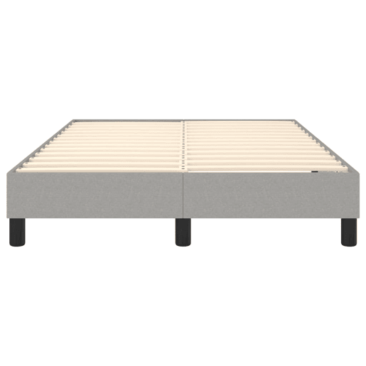 Estrutura de Cama de casal moderno com molas 120x200 cm tecido cinzento-claro