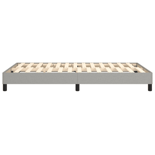 Estrutura de Cama de casal moderno com molas 120x200 cm tecido cinzento-claro