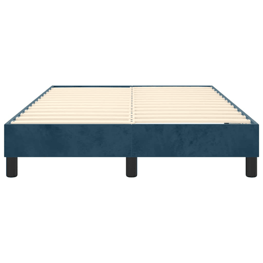 Estrutura de Cama de casal moderno com molas 120x200 cm veludo azul