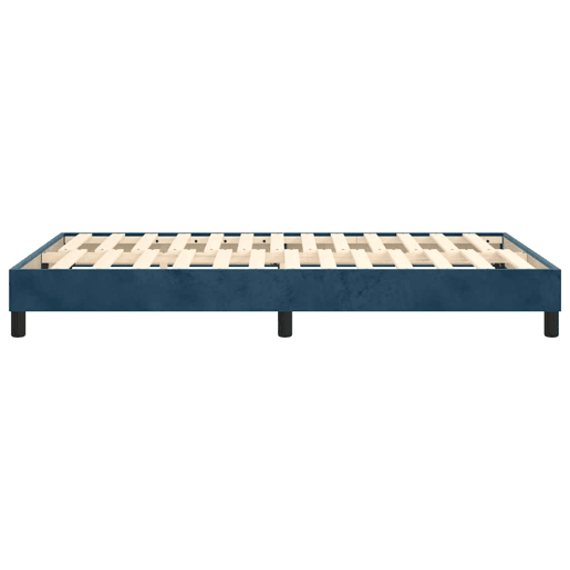 Estrutura de Cama de casal moderno com molas 120x200 cm veludo azul