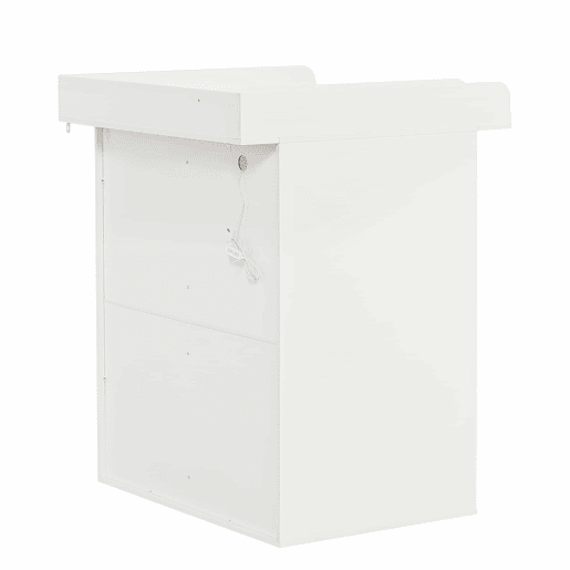 Cómoda com trocador para bebé - LED com regulação de cor e intensidade, 2 gavetas, amplo espaço de arrumação, trocador com divisórias - branco