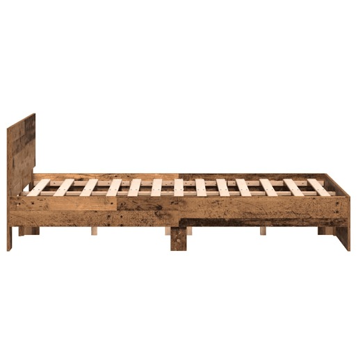 Estrutura De Cama De Casal Moderno - Madeira antiga 193 x 125 x 70 cm
