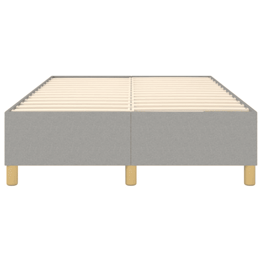 Estrutura de Cama de casal moderno com molas 120x200 cm tecido cinzento-claro