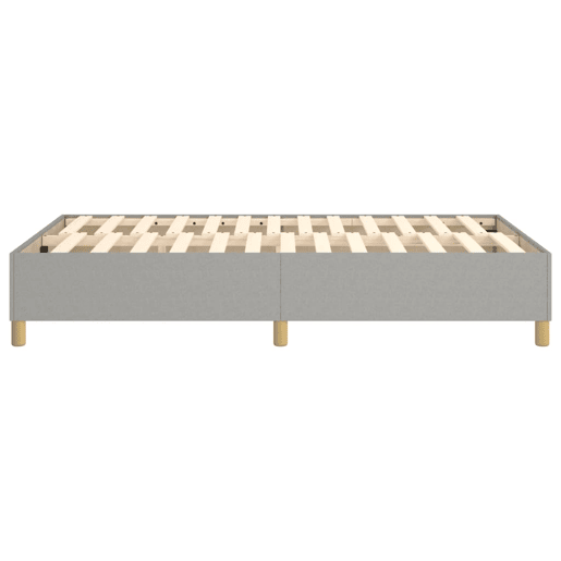 Estrutura de Cama de casal moderno com molas 120x200 cm tecido cinzento-claro