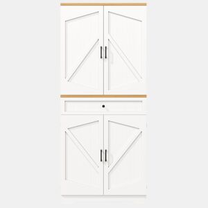 Aparador 80x40x180 cm - 12 compartimentos e gavetas - MDF e aglomerado