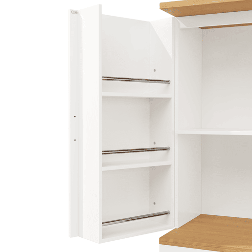 Aparador 80x40x180 cm - 12 compartimentos e gavetas - MDF e aglomerado