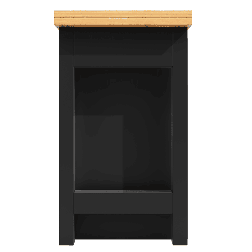 Mesa de bar extensível 120-180 cm - Com LED, rotação de 360°, com arrumação - Preto, Natural