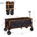 Aktive - Carro playa plegable XXL acero y Oxford 4 ruedas Aktive - Carro playa plegable XXL acero y Oxford 4 ruedas Negro