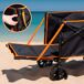 Aktive - Carro playa plegable XXL acero y Oxford 4 ruedas Aktive - Carro playa plegable XXL acero y Oxford 4 ruedas Negro