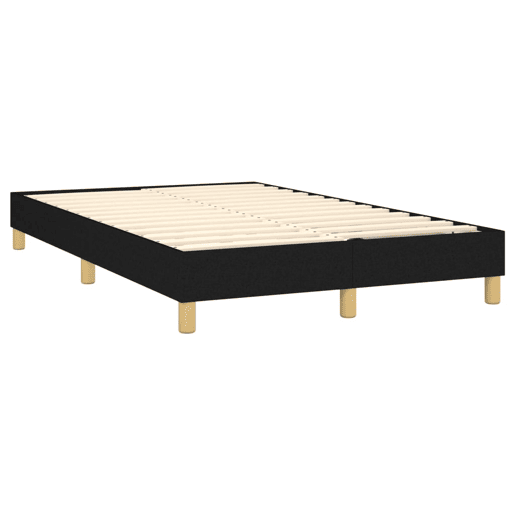 Estrutura de Cama de casal moderno com molas 120x200 cm tecido preto