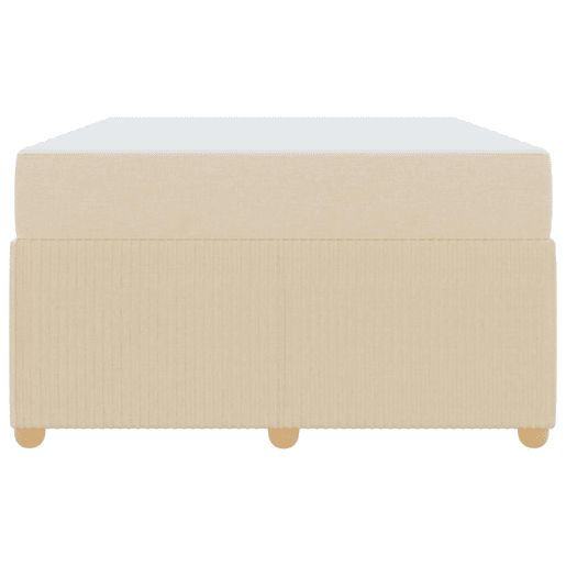 Estrutura da Cama de casal moderno com colchão - Creme 120 x 200 cm tecido
