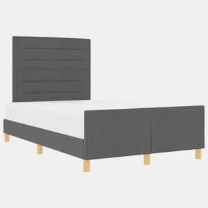 Estrutura De Cama De Casal Moderno - Cinzento escuro 120 x 190 cm tecido