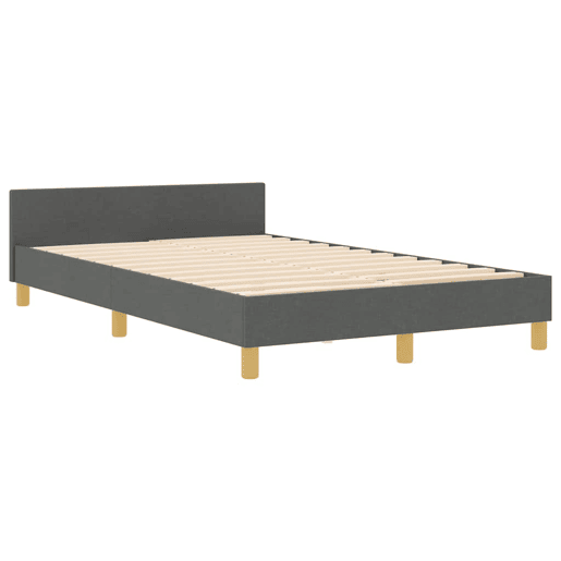Estrutura De Cama De Casal Moderno - Cinzento escuro 120 x 190 cm tecido