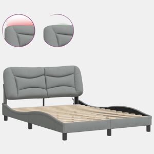 Estrutura de Cama de casal moderno com LED - 120x200 cm tecido