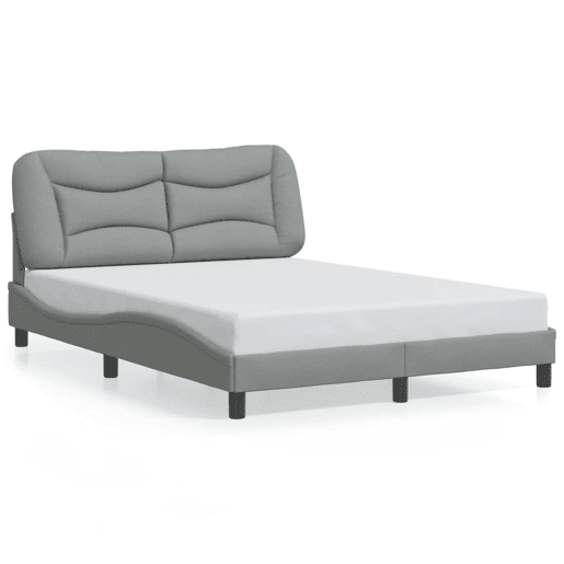 Estrutura de Cama de casal moderno com LED - 120x200 cm tecido