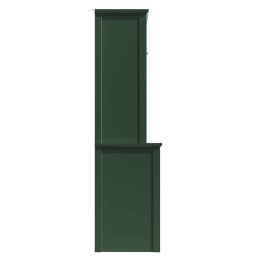 Aparador 120x40x179 cm - Armário alto com portas de vidro castanho e LED - Verde