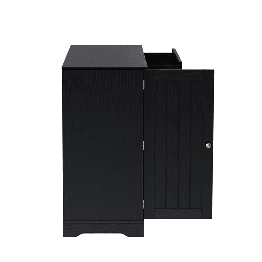 Aparador com 3 portas e 1 gaveta - Moderno e elegante para sala de estar, sala de jantar e hall de entrada - Preto Aparador com 3 portas e 1 gaveta - Moderno e elegante para sala de estar, sala de jantar e hall de entrada - Preto