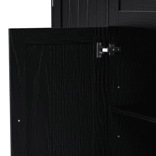 Aparador com 3 portas e 1 gaveta - Moderno e elegante para sala de estar, sala de jantar e hall de entrada - Preto Aparador com 3 portas e 1 gaveta - Moderno e elegante para sala de estar, sala de jantar e hall de entrada - Preto