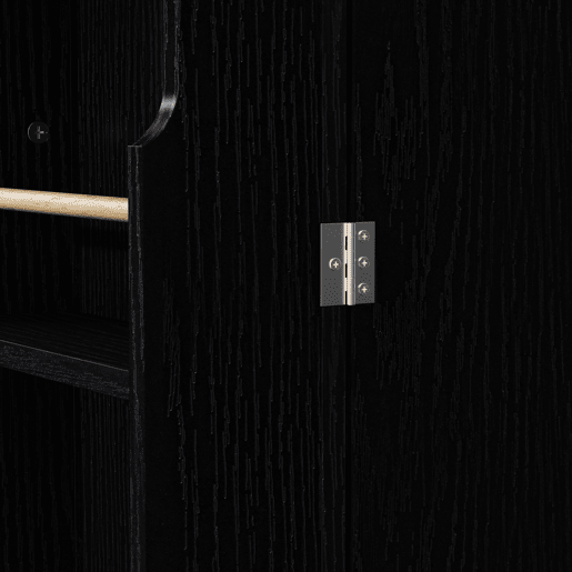 Aparador com 3 portas e 1 gaveta - Moderno e elegante para sala de estar, sala de jantar e hall de entrada - Preto Aparador com 3 portas e 1 gaveta - Moderno e elegante para sala de estar, sala de jantar e hall de entrada - Preto