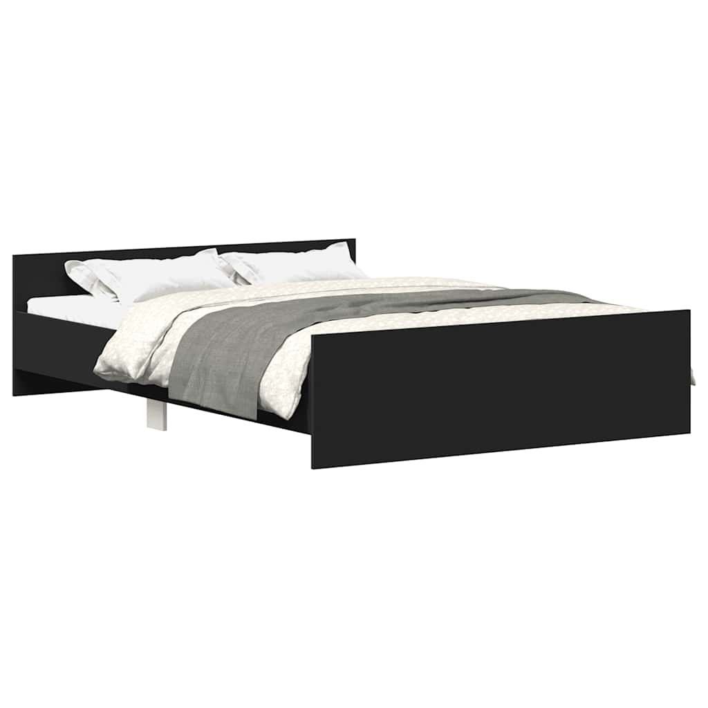 Estructura de cama 123x203 Negro