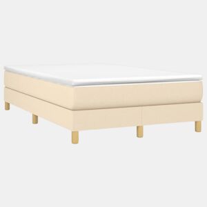 Estrutura de Cama de casal moderno com molas 120x200 cm tecido cor creme
