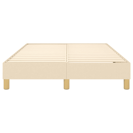 Estrutura de Cama de casal moderno com molas 120x200 cm tecido cor creme