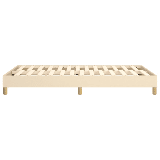 Estrutura de Cama de casal moderno com molas 120x200 cm tecido cor creme