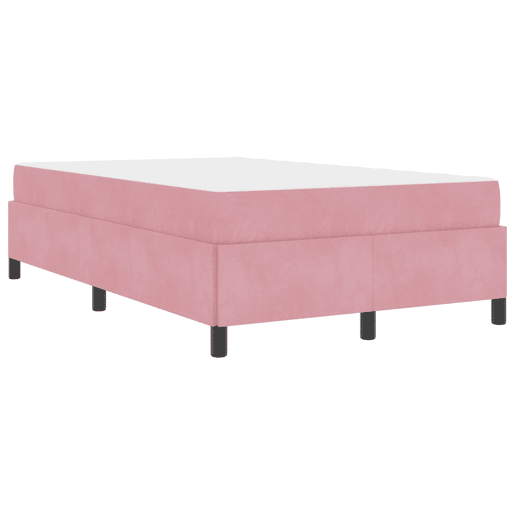 Estrutura da Cama de casal moderno com colchão Rosa 120 x 200 cm tecido