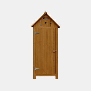 Armário de jardim Shed - 77 x 54,5 x 179 cm - Marrom