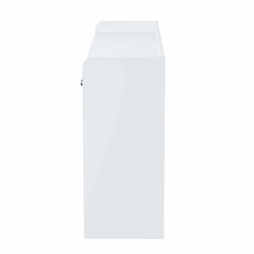 Aparador 120 x 35 x 80 cm - móvel de sala com 3 gavetas e 3 portas, prateleiras ajustáveis, puxadores, design às riscas, capacidade de 60 kg, aparador de entrada - branco