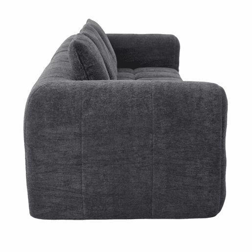 Sofá de canto modular 260 x 94,5 x 80 cm - 3 lugares, espuma de alta densidade, montagem livre, veludo com braços, assento profundo - Cinza escuro Sofá de canto modular 260 x 94,5 x 80 cm - 3 lugares, espuma de alta densidade, montagem livre, veludo com braços, assento profundo - Cinza escuro