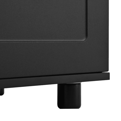 Aparador U-forma - Design Rebounder com porta de vidro - Preto