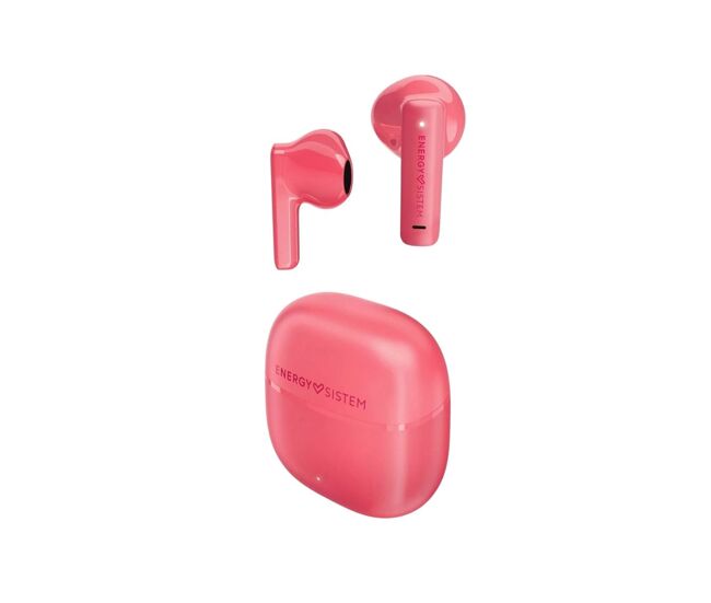 Auriculares inalámbricos energy sistem street music true wireless bluetooth 5.4 estuche de carga coral