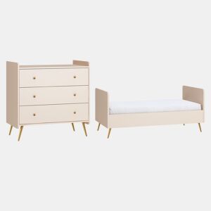 Berço evolutivo 70x140 cómoda 3 gavetas Vox Lunea Caxemira