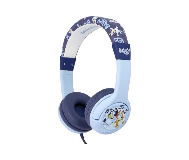 Auriculares de diadema bluey childrens con cable infantiles 3-7a azul